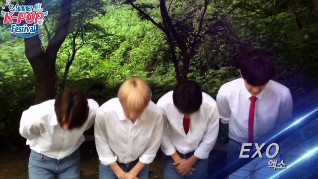 150804 EXO (엑소) 축하 인사 @ 썸머 KPOP 페스티벌 Summer KPOP Festival