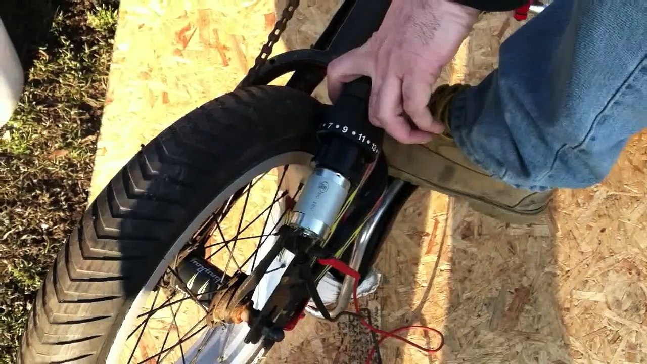 Cordless Drill Motor Bicycle Generator