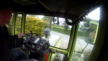 Mb Trac 1500 Turbo hauling silage! In cab view!