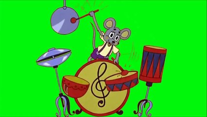 Сборник футажей персонажей из мультфильма на зеленом фоне  Footage cartoon characters