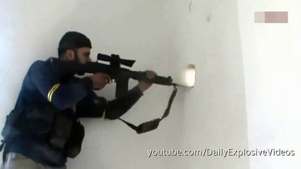Sniper Escapes Death by Seconds - Syria