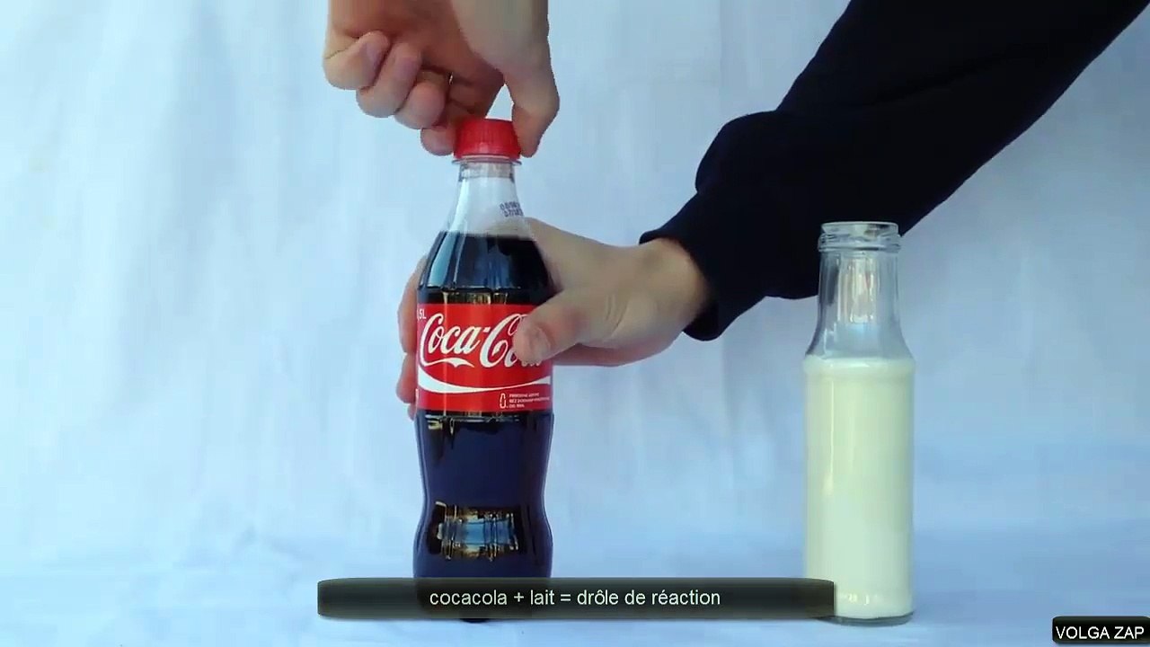 cocacola + lait = drôle de réaction