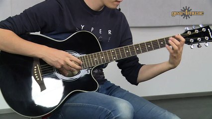 Single Cutaway Electro Acoustic Guitar by Gear4music