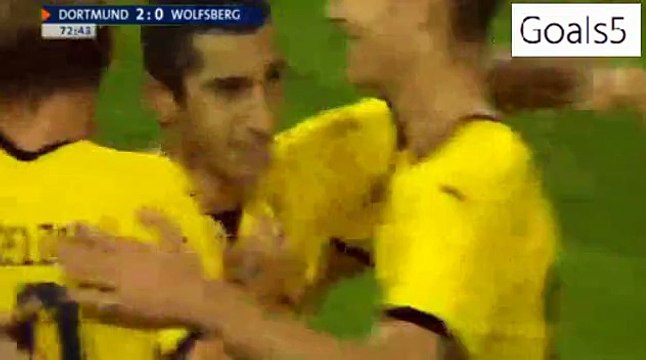 Henrikh Mkhitaryan Goal Dortmund 3 - 0 AC Wolfsberger Europa League 6-8-2015