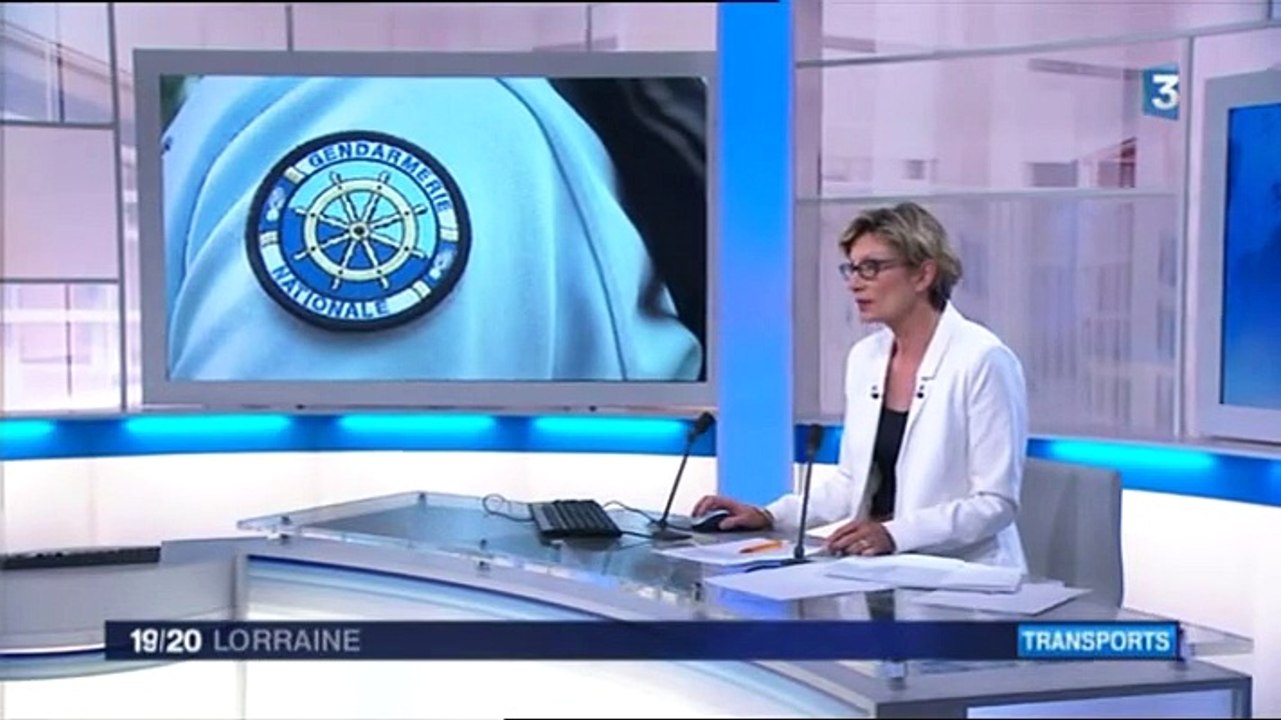 France 3 Lorraine - 19/20 du 06 août 2015 - Brigade fluviale de Metz