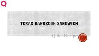 Texas Barbecue Sandwich - Sandwich Recipes