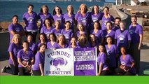 Blondes versus Brunettes Powderpuff Football fundraising for Alzheimer's in San Francisco