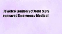 Jewelco London 9ct Gold S.O.S engraved Emergency Medical