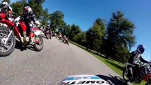 Mini-moto XR100 Race At The Herrin Compound - Lots of Close Racing and a Crash