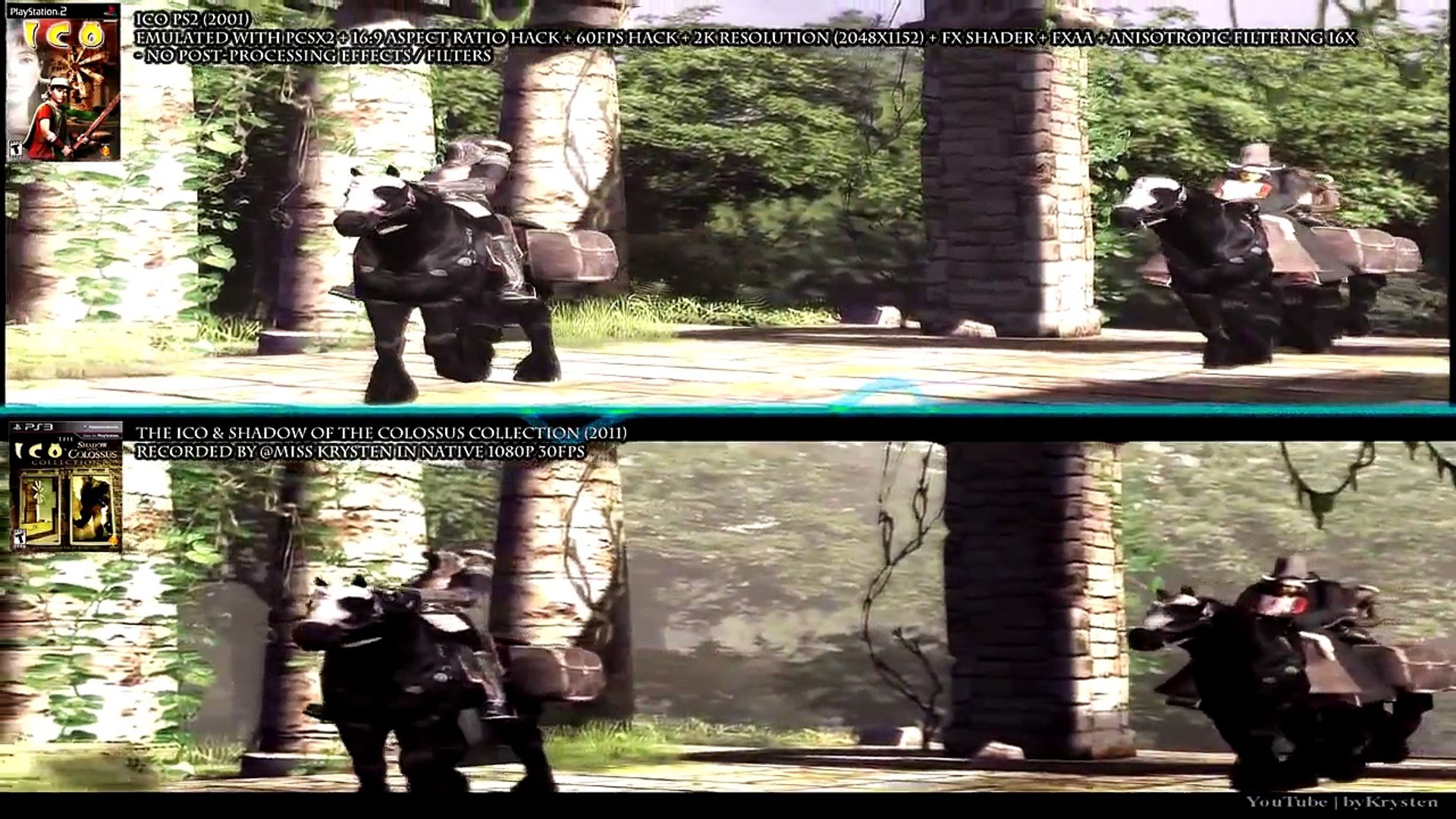 Pcsx2 Vs Ps3 Ico Pcsx2 Vs The Ico Shadow Of The Colossus Collection Ps3 2k 60fps Video Dailymotion