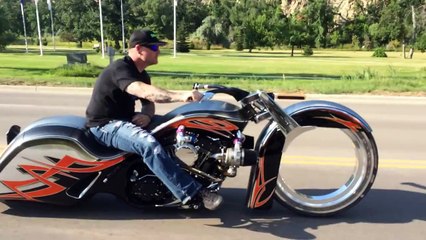 Ballistic Cycles 30" Hubless Wheel, Twin Turbo Harley Bagger! Baddest Bagger in Sturgis 2014