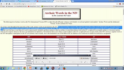NIV Exposed Part 2: Archaic Words in the NIV