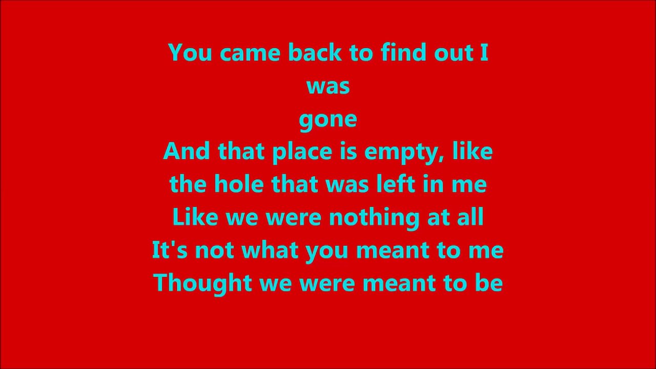 Avril Lavigne - Let Me Go (Chad Kroeger) (Lyrics)