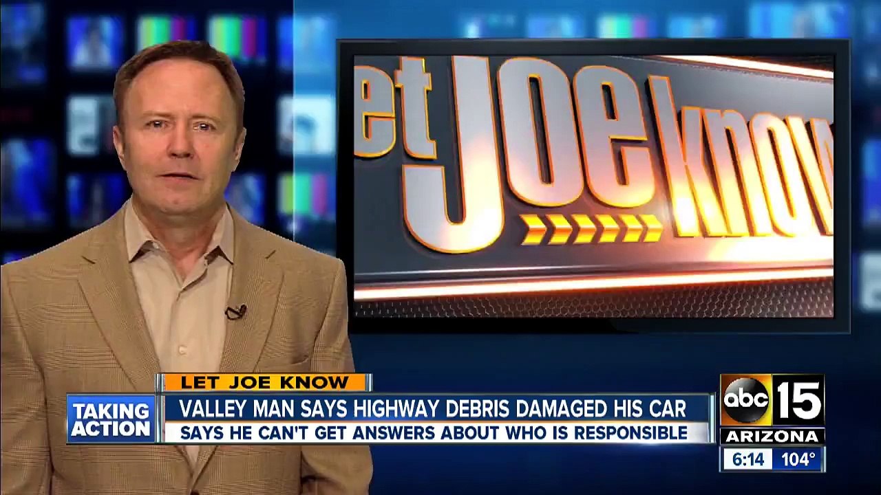 Valley man claims car ruined by construction debris