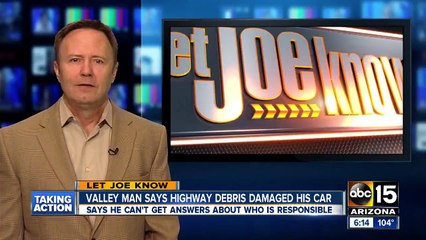 Valley man claims car ruined by construction debris