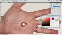 Photoshop tutorial - Creare un foro di proiettile sulla pelle (ita)