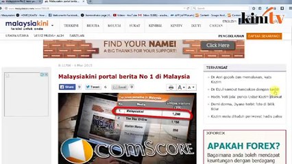 Malaysiakini portal berita No 1 di Malaysia