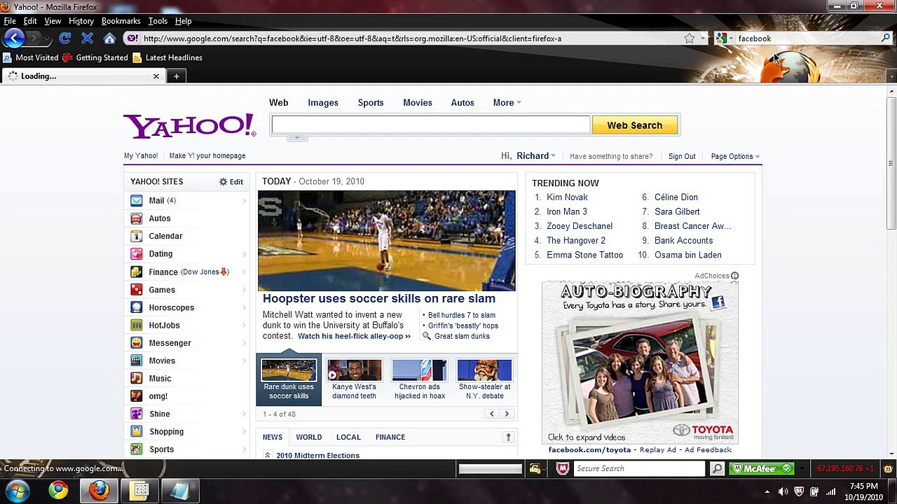 Getting on blocked websites at school