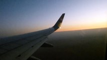 Beautiful sunrise Egypt air 737-800 landing in cairo airport 1080p