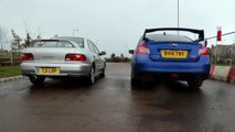 Subaru Rev-Off: First-Gen Impreza Turbo 2000 Vs Current WRX STI