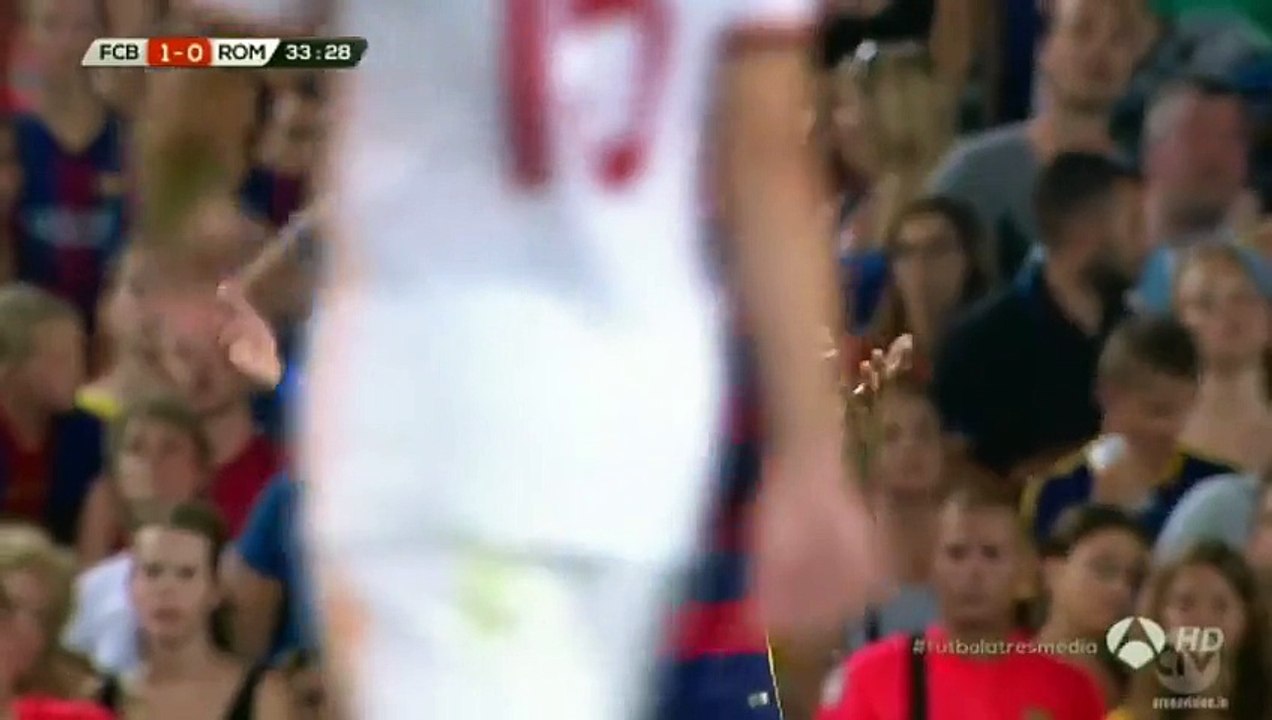 VIDEO Angry Lionel Messi Headbutts, Chokes Roma’s Mapou Yanga-Mbiwa