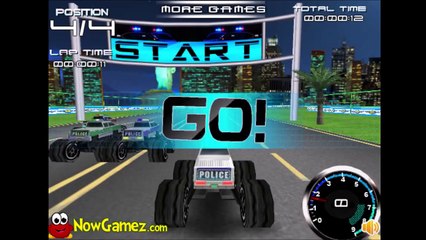 Police Monster Truck - Monster Cars for Kids, Monster Trucks for Children