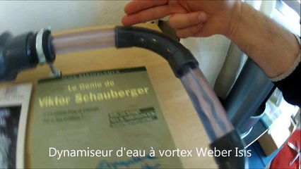 Démonstration du Dynamiseur d'eau à Vortex Weber Isis chez Univers Harmonie.