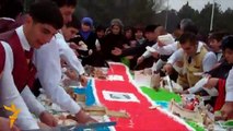 Ilham Aliyev's Birthday - azeri people starving and fighting for the 12 ton cake