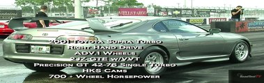 Turbo Supra v  Dodge Viper - Drag Video - Last Pass Before Crash - 9.99 @ 136 mph - Road Test TV