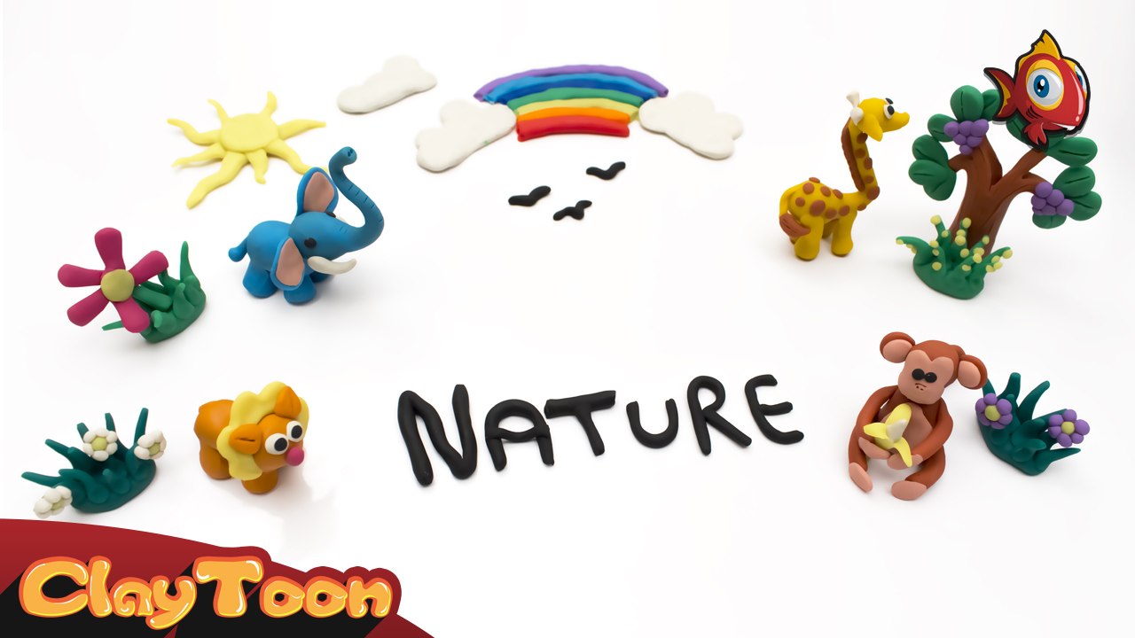 The Jungle, Polymer clay tutorial  الغابة , تشكيل صلصال (HD)