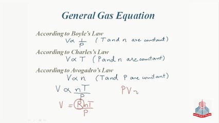 General or Ideal Gas Equation