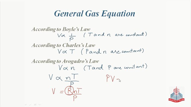 General or Ideal Gas Equation