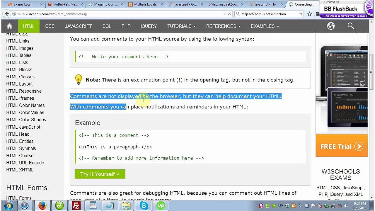 HTML Commetns