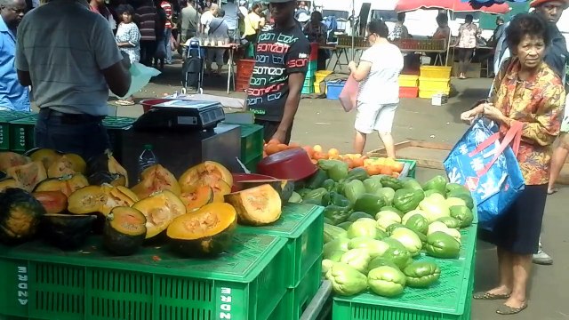 Marché du Chaudron,St Denis,Île de la Réunion,5 Août 2015.