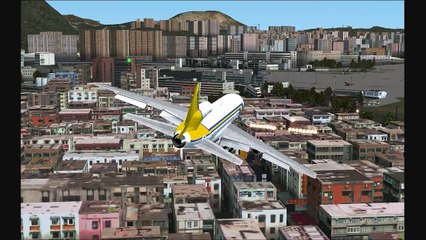 Download Video: FSX 14 Sudan Airways Lockheed L 1011 TriStar Landing at Kai Tak Airport, Hong Kong