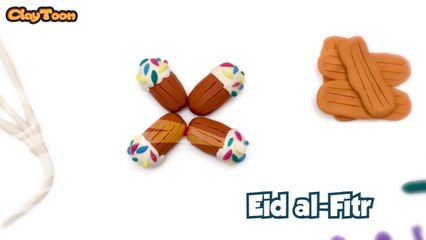 كعك عيد الفطر بالصلصال  POLYMER CLAY TUTORIAL - Eid al-Fitr SWEETS