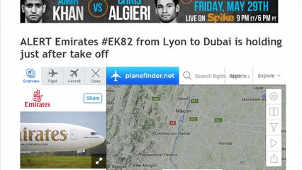 Alert! Emirates Flight #EK82 from Lyon to Dubai Is Holding, Circling to Burn Fuel