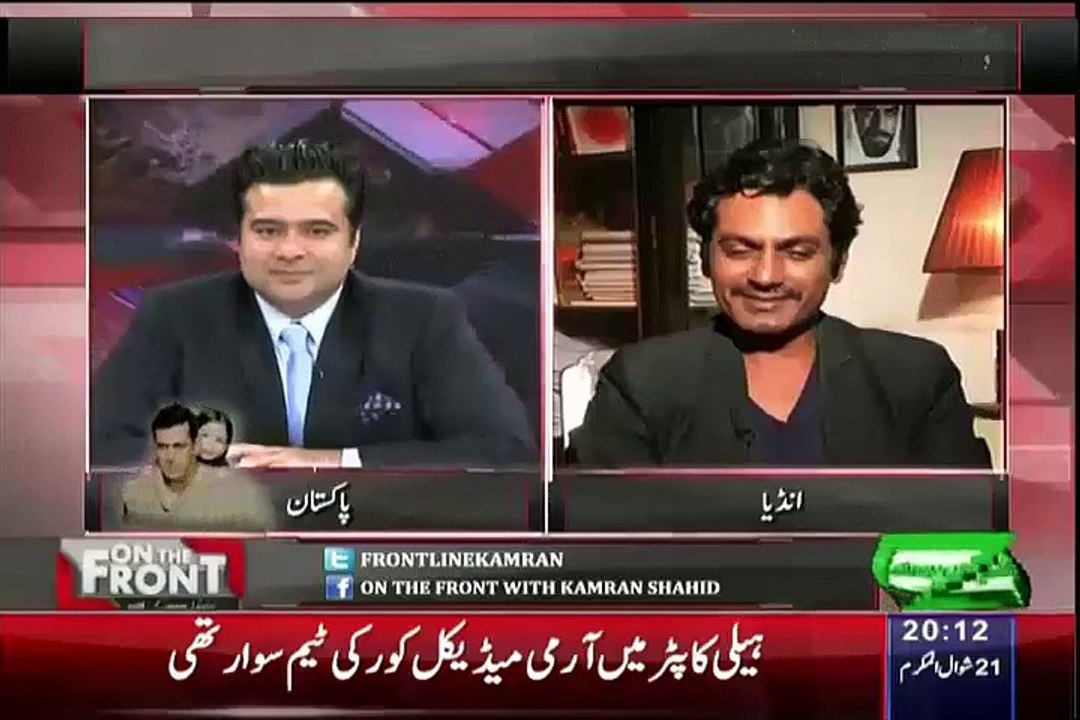 Chand Nawab and Nawazuddin Siddiqui sits face to face on Dunya News' On the Front