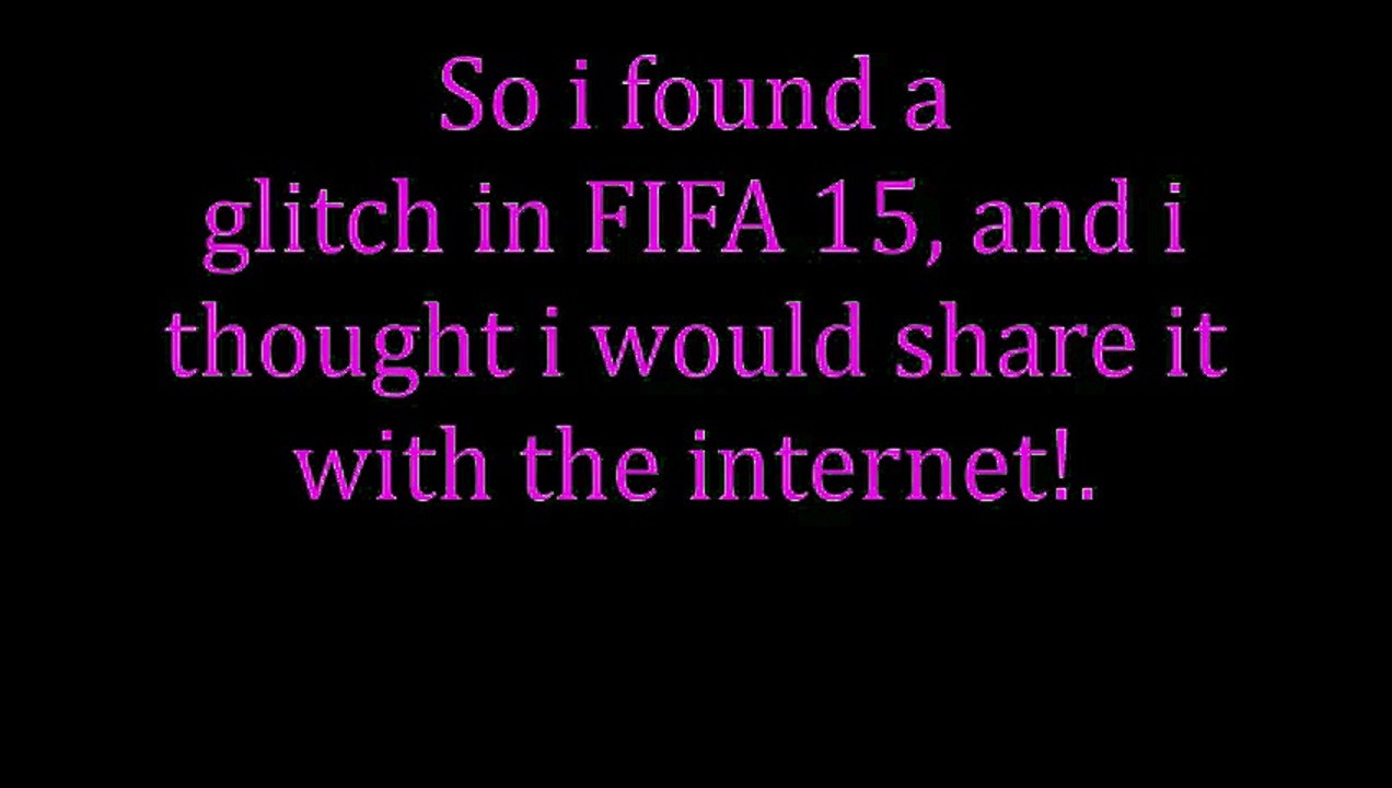Weird FIFA 15 Glitch!!!
