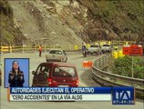 Autoridades ejecutan operativo “cero accidentes” en la vía Aloag–Toachi
