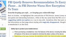 Busted! FBI Caught Quietly Removing Recommendations to Encrypt Your Phone (720p)