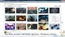 The Elder Scrolls V SKYRIM v3.1 Artz Windows 7 Theme 2014