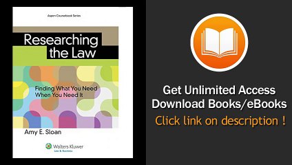 [Download PDF] Researching the Law Finding What You Need When You Need It