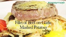 Fillet of Beef on Garlic Mashed Potatoes