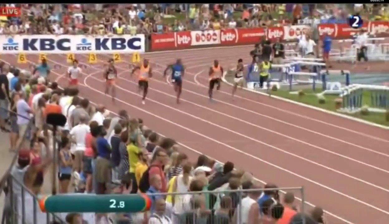 Marvin Bracy Defeats Asafa Powell 100m KBC NACHT Belgium 2014