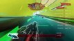 Playing Wipeout HD Fury and listening to The Race by Yello.