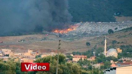Manisa Çöplüğünde Yangın
