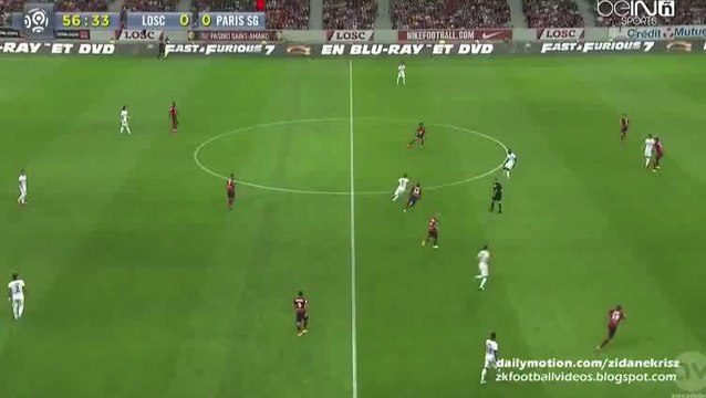 0-1 Lucas Moura Fantastic Goal | Lille v. Paris Saint-Germain - Ligue 1 07.08.2015