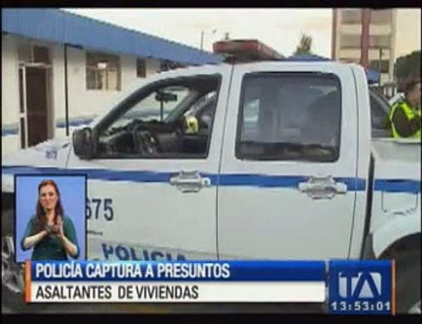 Detienen a dos presuntos delincuentes en el sur de Quito