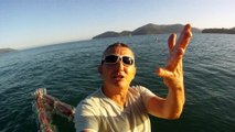 Passeio nos mares em Ubatuba a bordo, remadas na praia e mares do Litoral Norte de Ubatuba, SP, Brazil